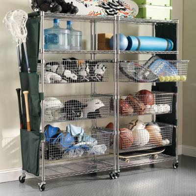 Chrome-finished Tower Shelving