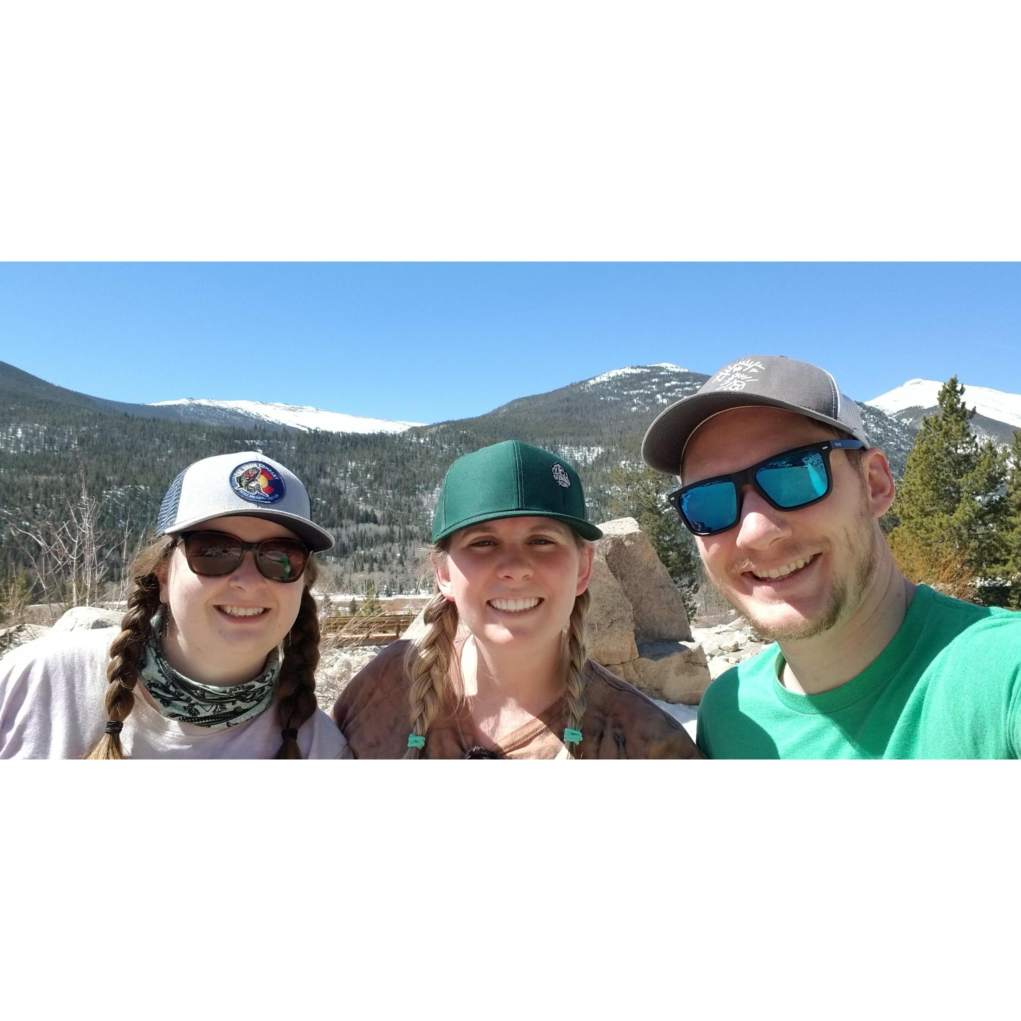 A light hike in Rocky Mountain National Park with Sarah in April of 2021