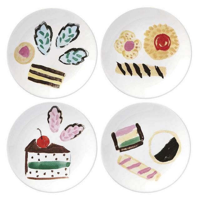 kate spade new yorkAll in Good Taste One Smart Cookie 4-Piece Tidbit Plate Set