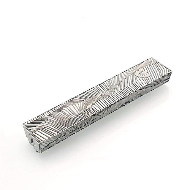 Lines White - Outdoor Stainless Steel - Mezuzah Case Made in Israel. Fits up to 4"/10cm Scroll