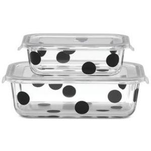 kate spade new york - All In Good Taste Deco Dot 2-Container Storage Set