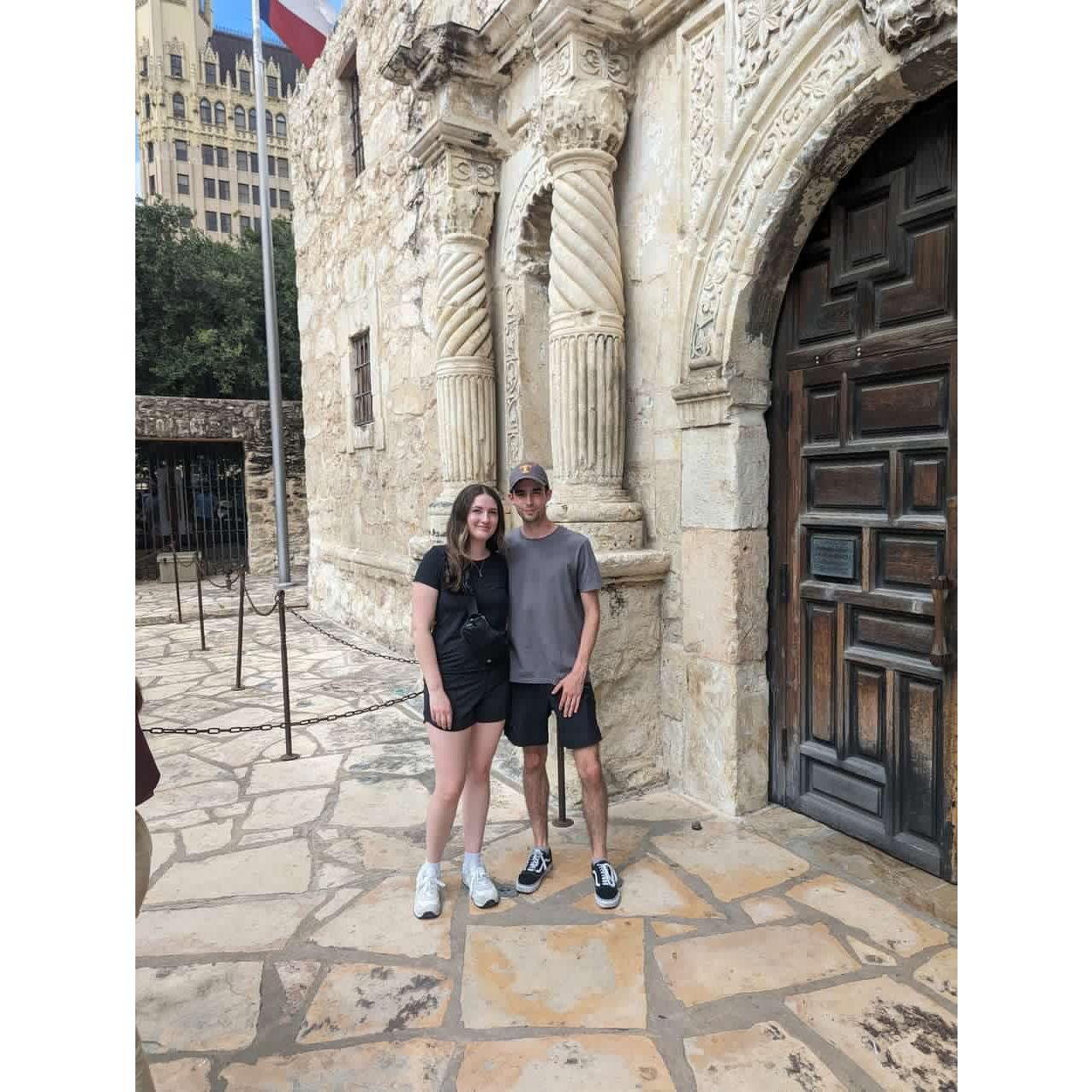 The first picture we ever took. Always remember the Alamo.