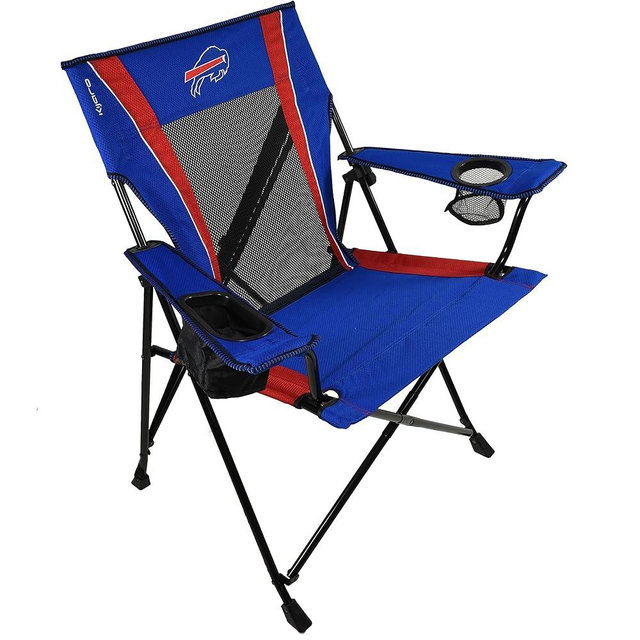 Kijaro Sports Fan Folding Chair, 26" L x 35.5" W x 37" H, Buffalo Bills