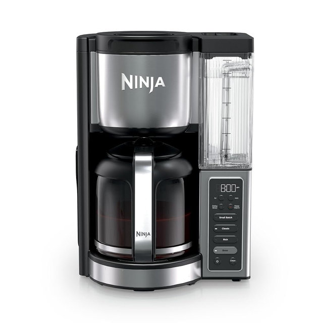 Ninja Fresh Brew™ Drip Coffee Maker, Programmable 14 Cup Glass Carafe, Classic and Rich, 70 Ounces Removable Water Reservoir, Small Batch, Delay, Adjustable Warming Plate, Stainless Steel, CE451AMZ