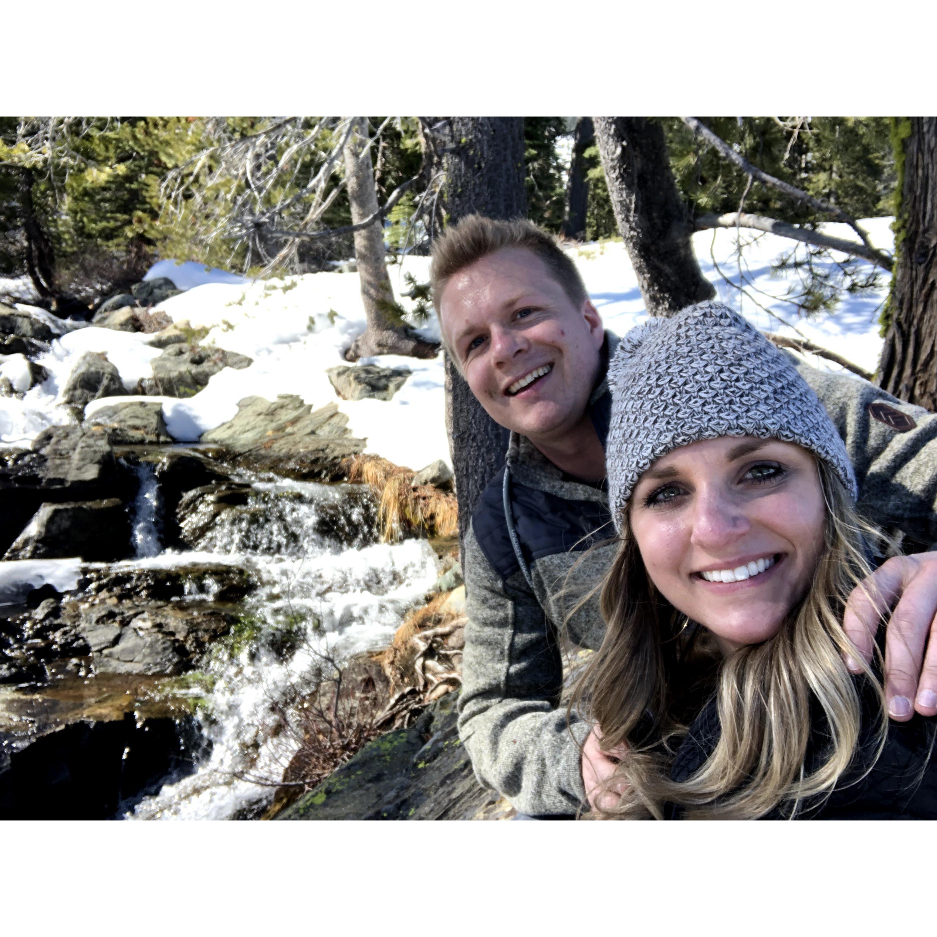 This photo was taken just moments before Andrew proposed! <3