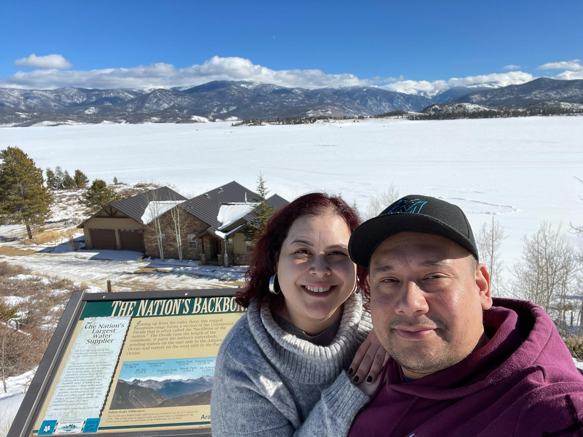 First picture as a couple and first trip together! 
- Granby, Colorado