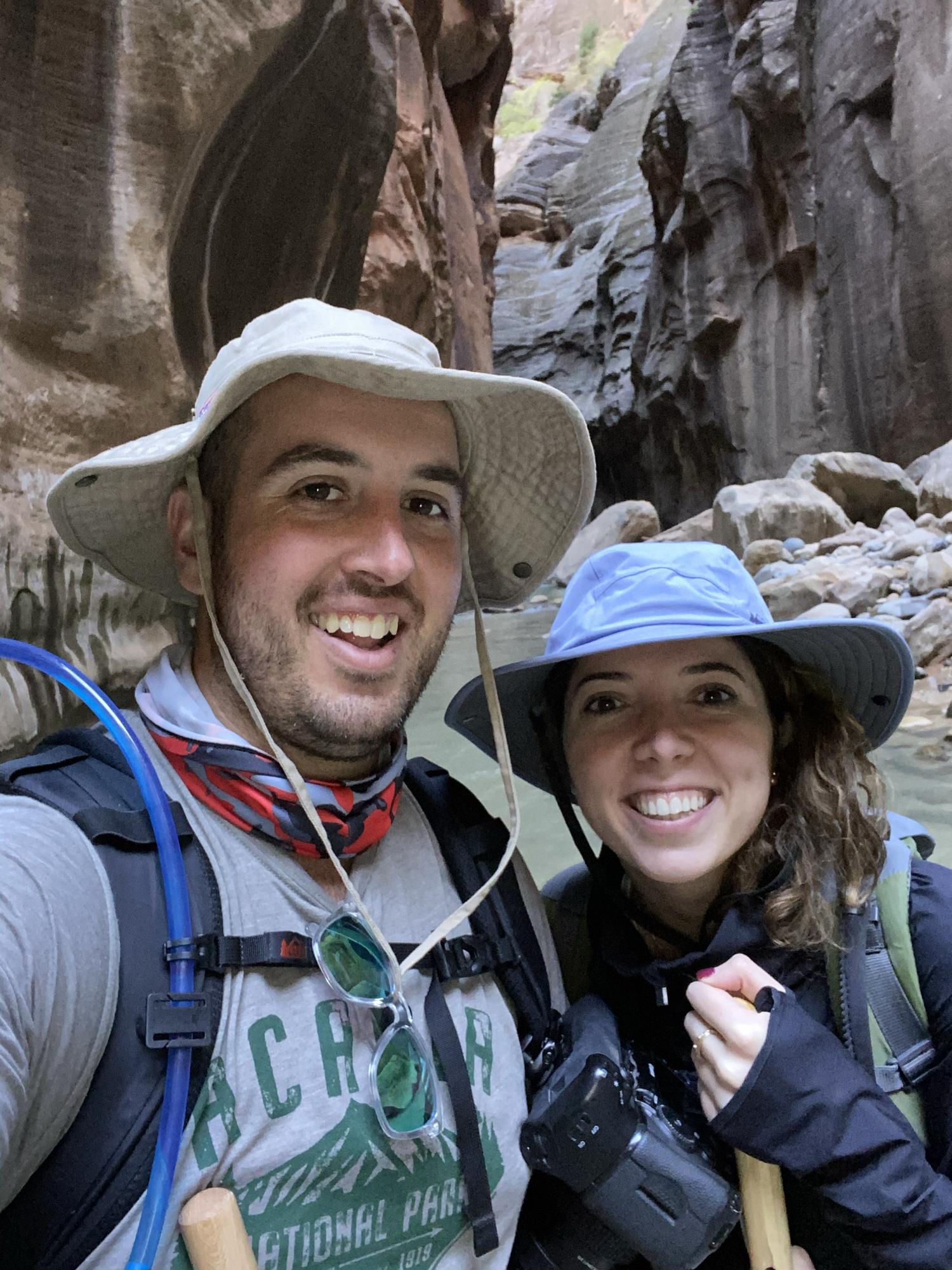 The Narrows in Zion National Park (our first trip together!)