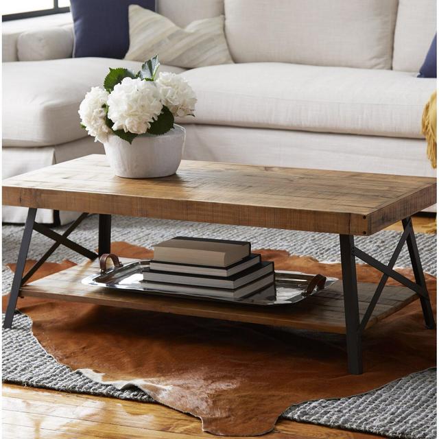 Kinsella Solid Wood 4 Legs Coffee Table with Storage