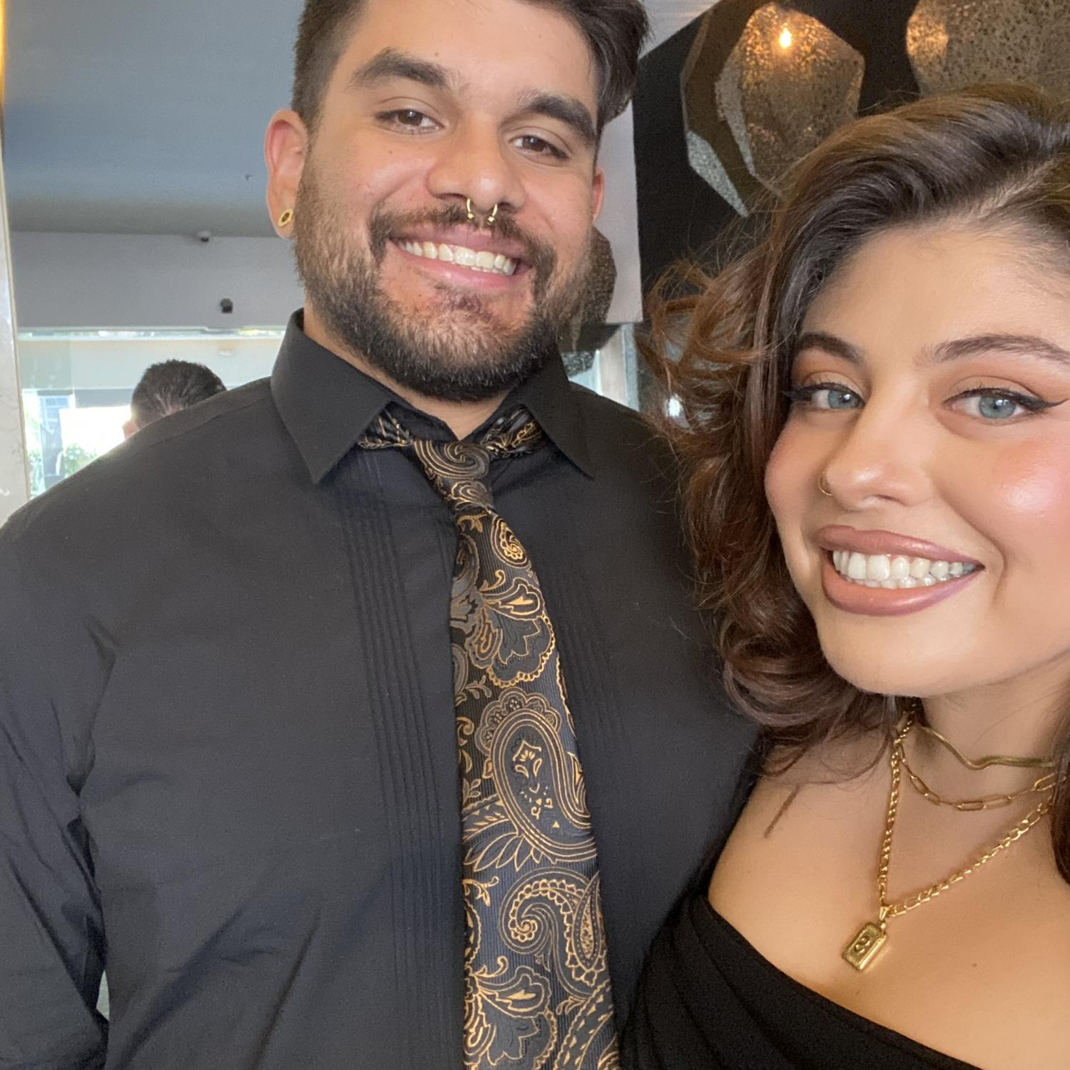Our first wedding together.