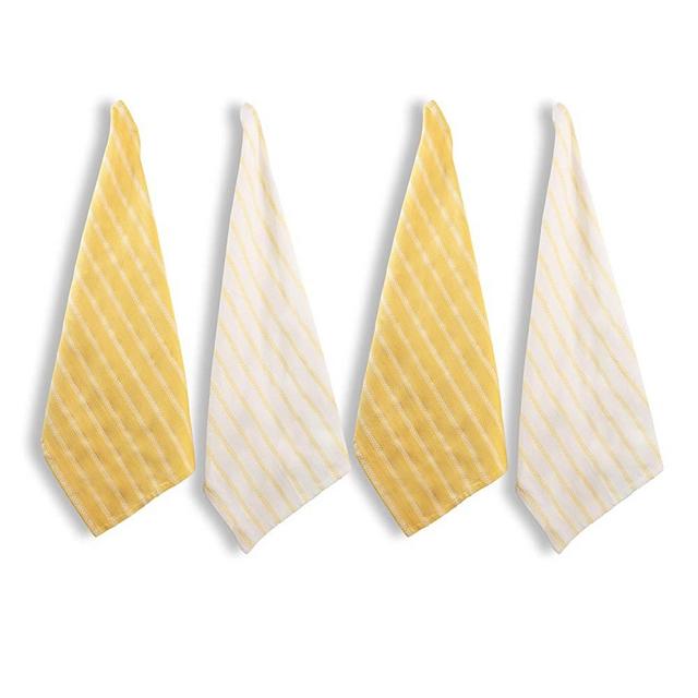 Kitchen Towels Set - Pack of 4 Cotton Dish Towels for Drying Dishes, 18”x 28”, Kitchen Hand Towels, Absorbent Tea Towels, Premium Dish Towels for Kitchen, Quick Drying Kitchen Towel Set - Lemon Yellow