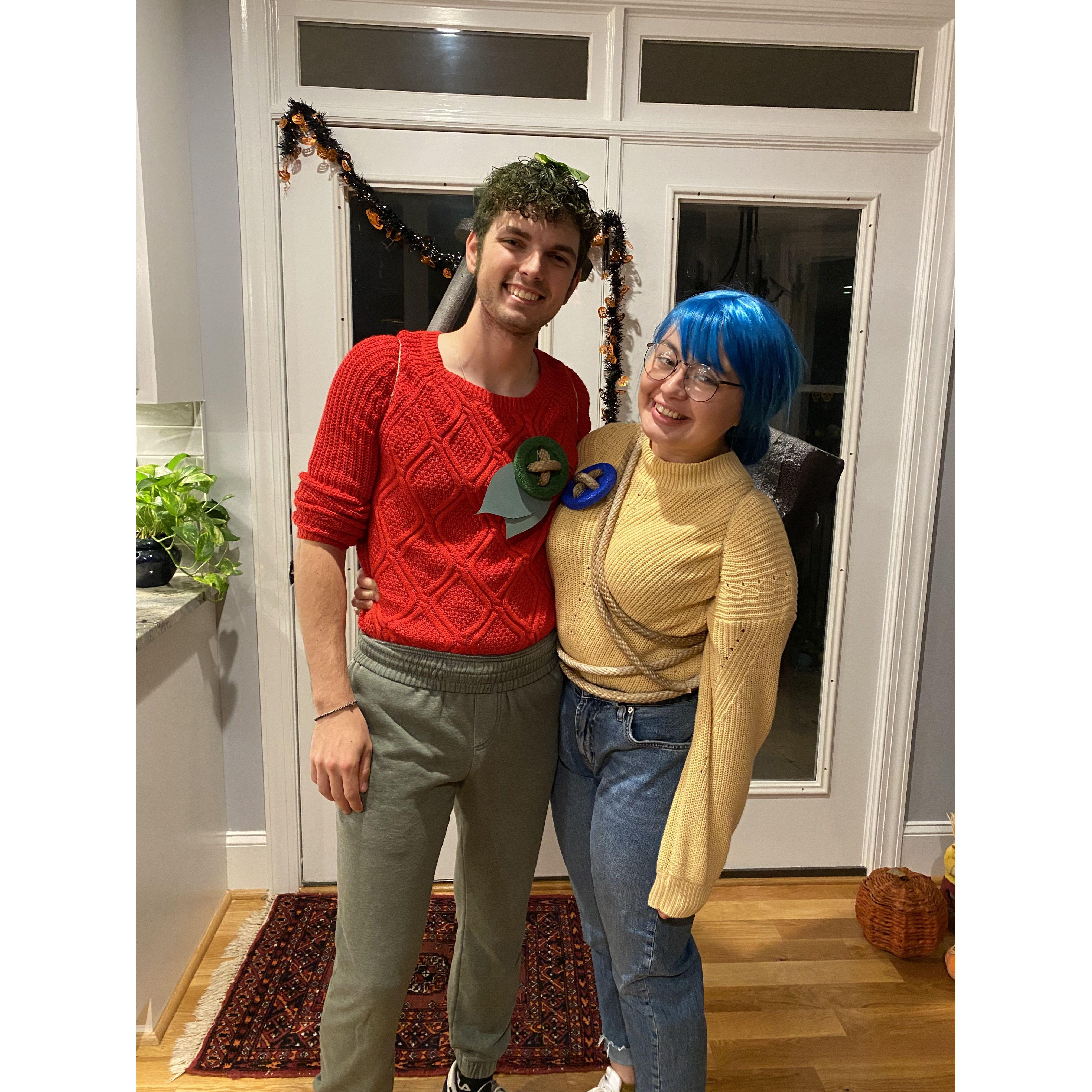 Halloween 2021 - we were characters from one of our favorite video games It Takes Two!