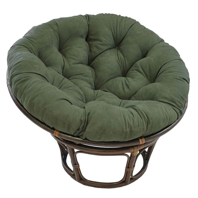 Blazing Needles Microsuede Papasan Cushion, 1 Count (Pack of 1), Hunter Green