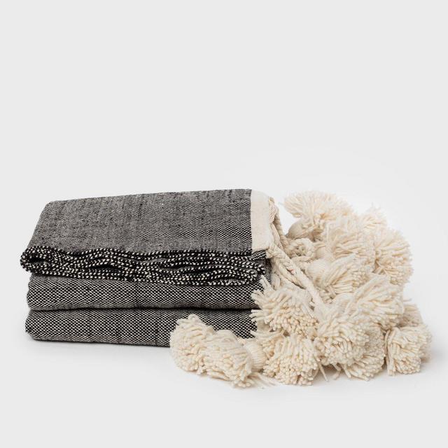 Moroccan Bendaoud Blanket - Black