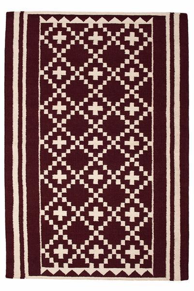 Maimana Flat-Weave Rug Cabernet (3x5)