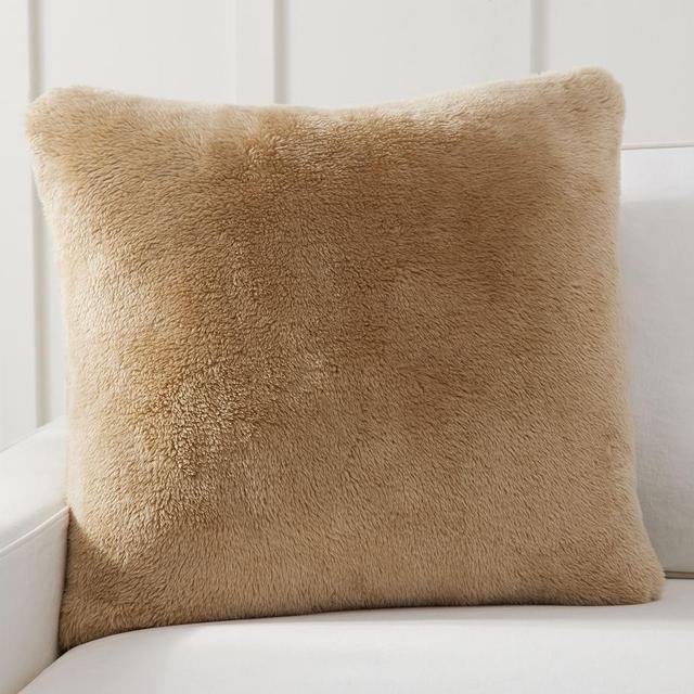 Faux Fur Shearling Pillow Cover, 26 x 26", Golden