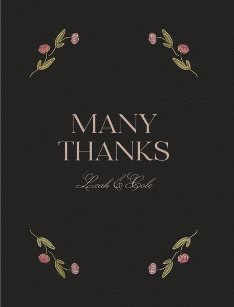 Isolde Portrait Foil | Deep Magenta | Zola Thank You Cards