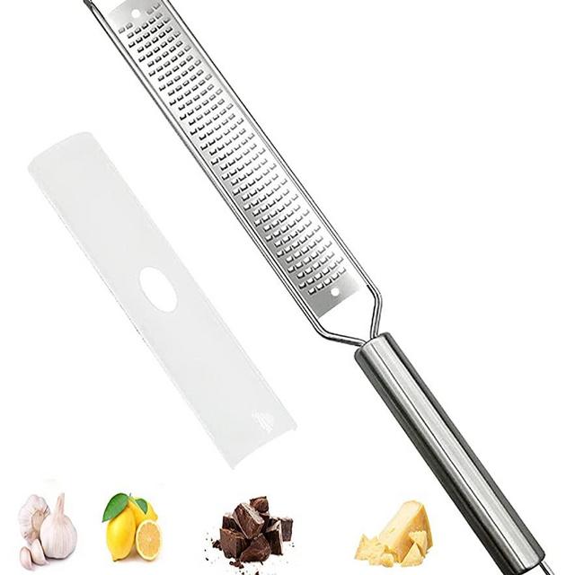 VOVOLY Lemon Zester, Cheese Grater, Parmesan Cheese, Ginger, Garlic, Nutmeg, Chocolate, Citrus, Lime Zester & Grater, Kitchen Tool with Razor-Sharp Stainless Steel Blade