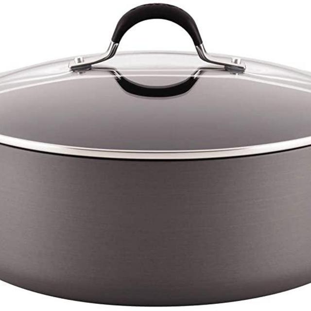 Circulon Momentum Hard-Anodized Nonstick 7-1/2-Quart Covered Stockpot - Gray