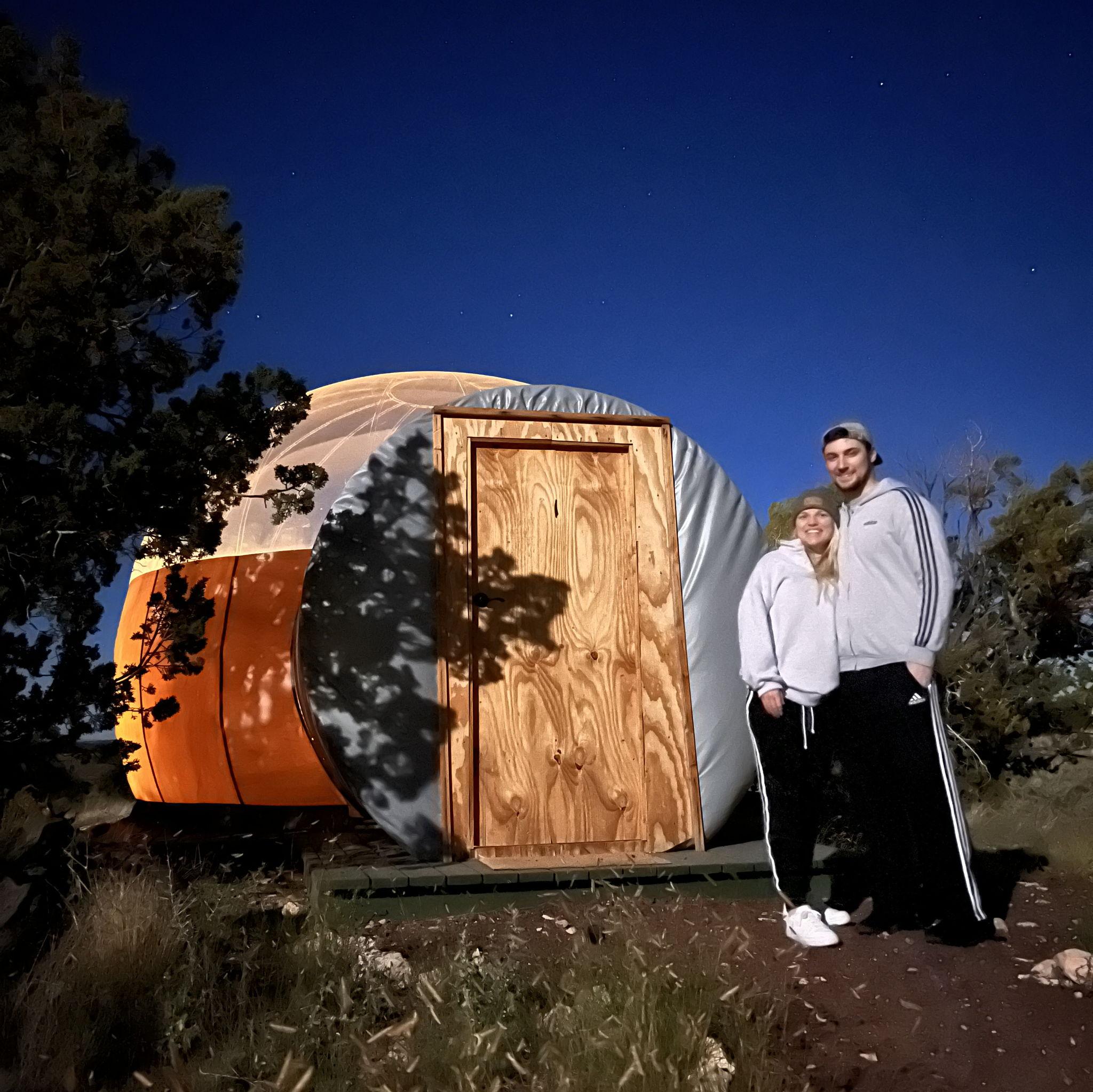 Outside of a stargazing dome in Williams