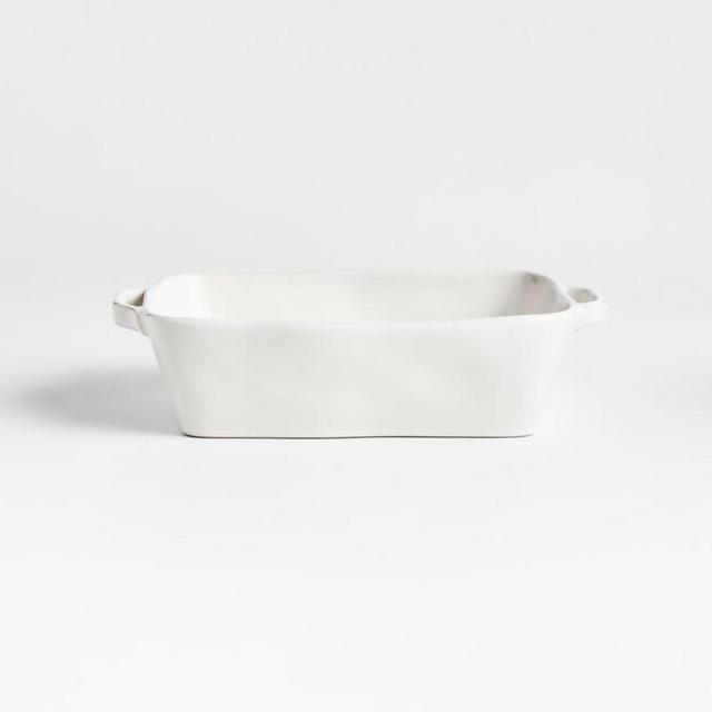 Marin 10"x7" White Small Baker with Handles