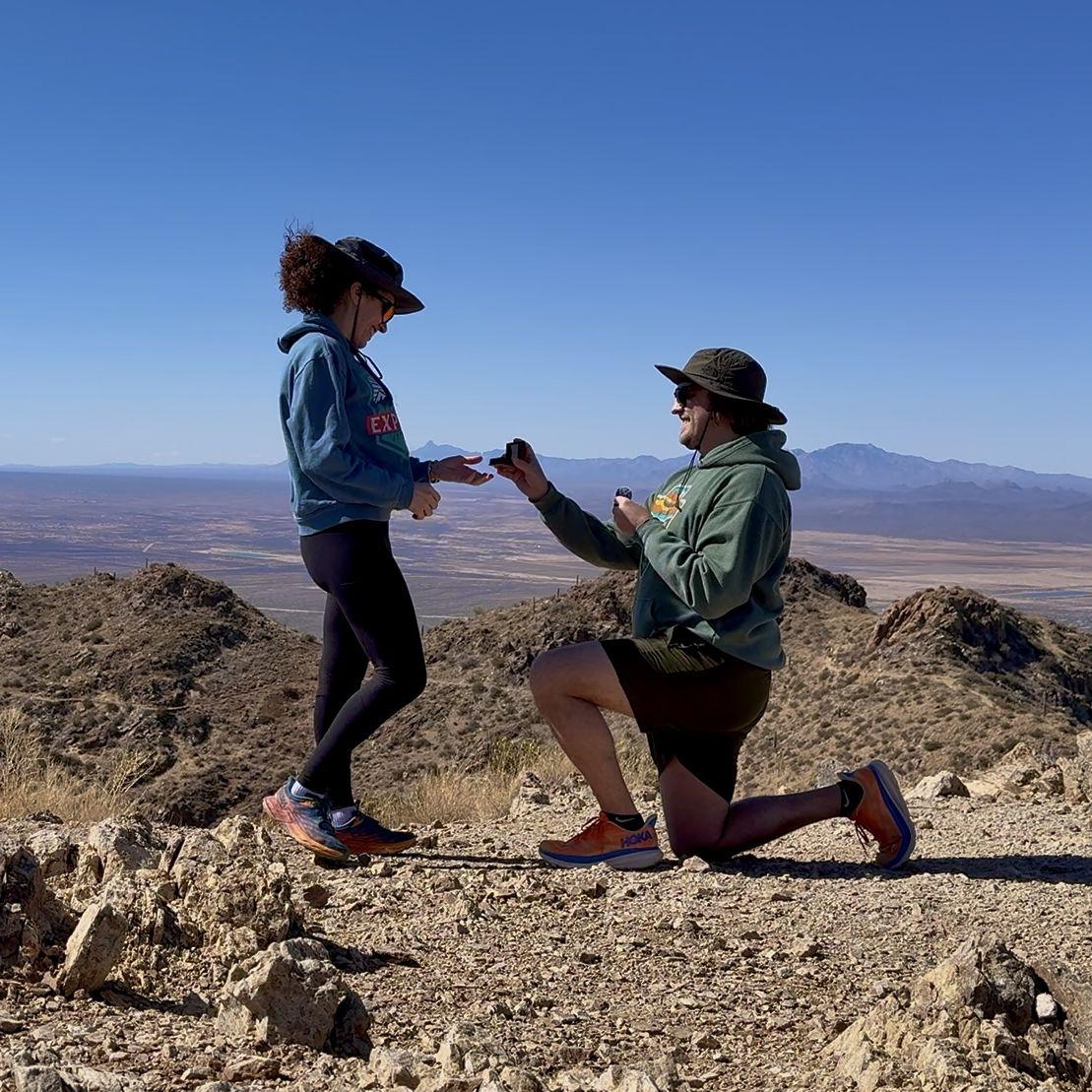 She said Yes on a mountaintop in Arizona.