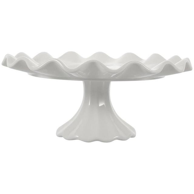 Ciieeo Porcelain Cake Stand Round Dessert Stand White Ceramic Pedestal Bowl Fruit Display Holder for Wedding Birthday Parties 7.5 Inches