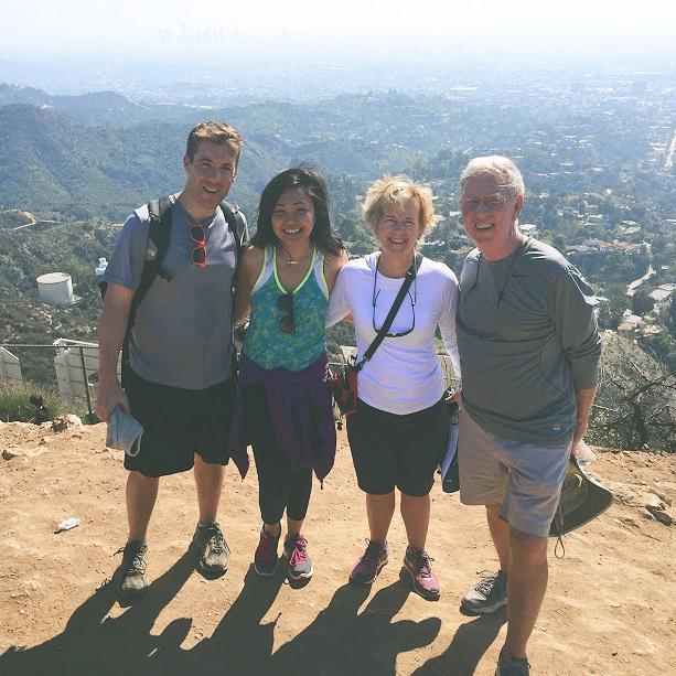 Hiking with Andy's parents to the top of Hollywood sign! Yeah!