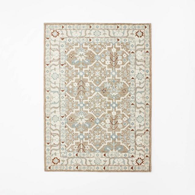 5'x7' Tufted Persian Mushroom Rug Beige - Threshold™ designed with Studio McGee