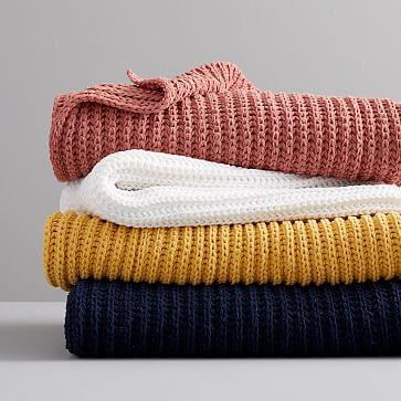 Chenille Rib Throw | Horseradish