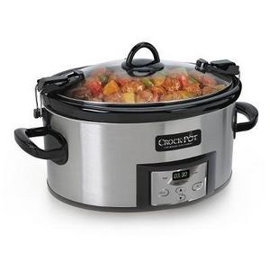 Crock-Pot 6qt Programmable Cook & Carry Slow Cooker - Silver SCCPVL610T