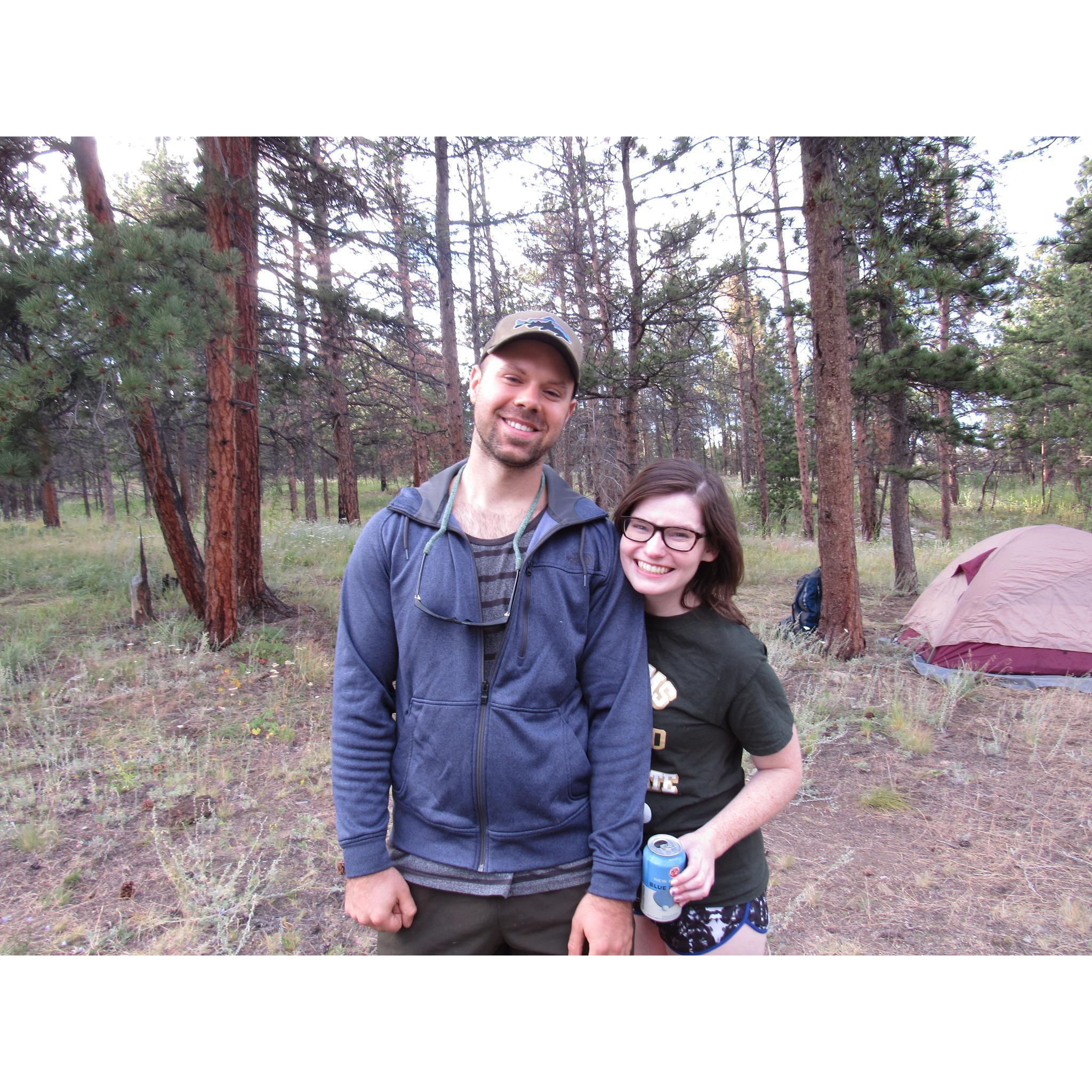 Our first camping trip together, August 2015.