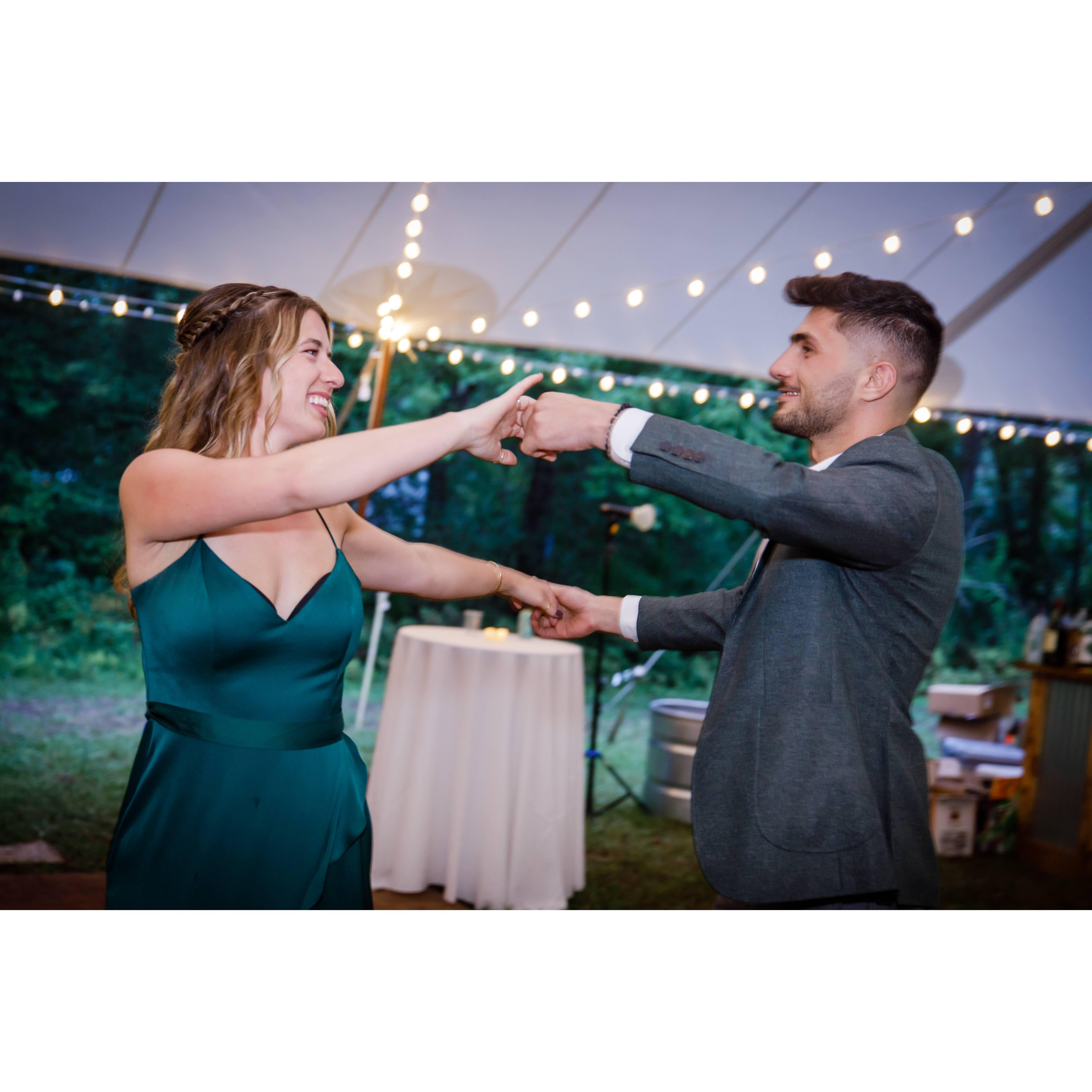 Dancing at Jess & Jeff's wedding!