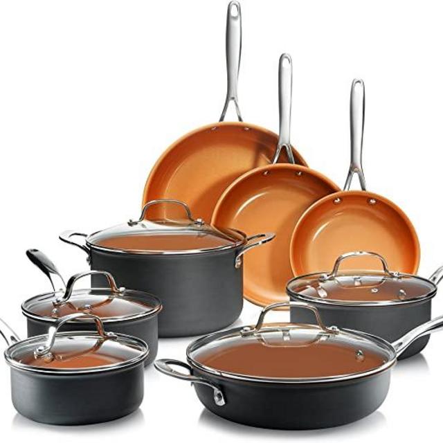 Gotham Steel Cookware, 13 Piece Set, Copper