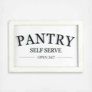 Distressed Framed Pantry Sign