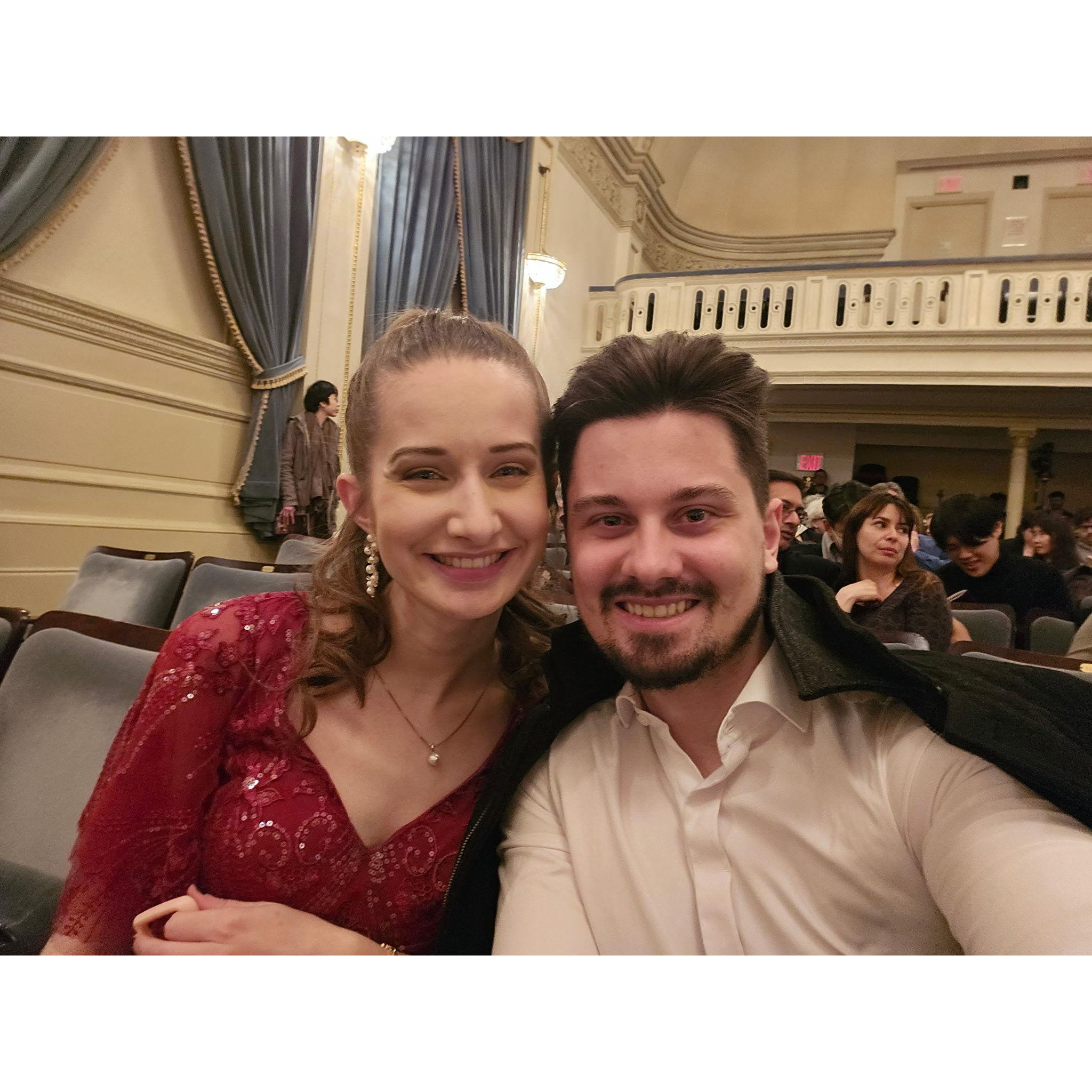 Catherine fresh off of the stage at Carnegie Hall.