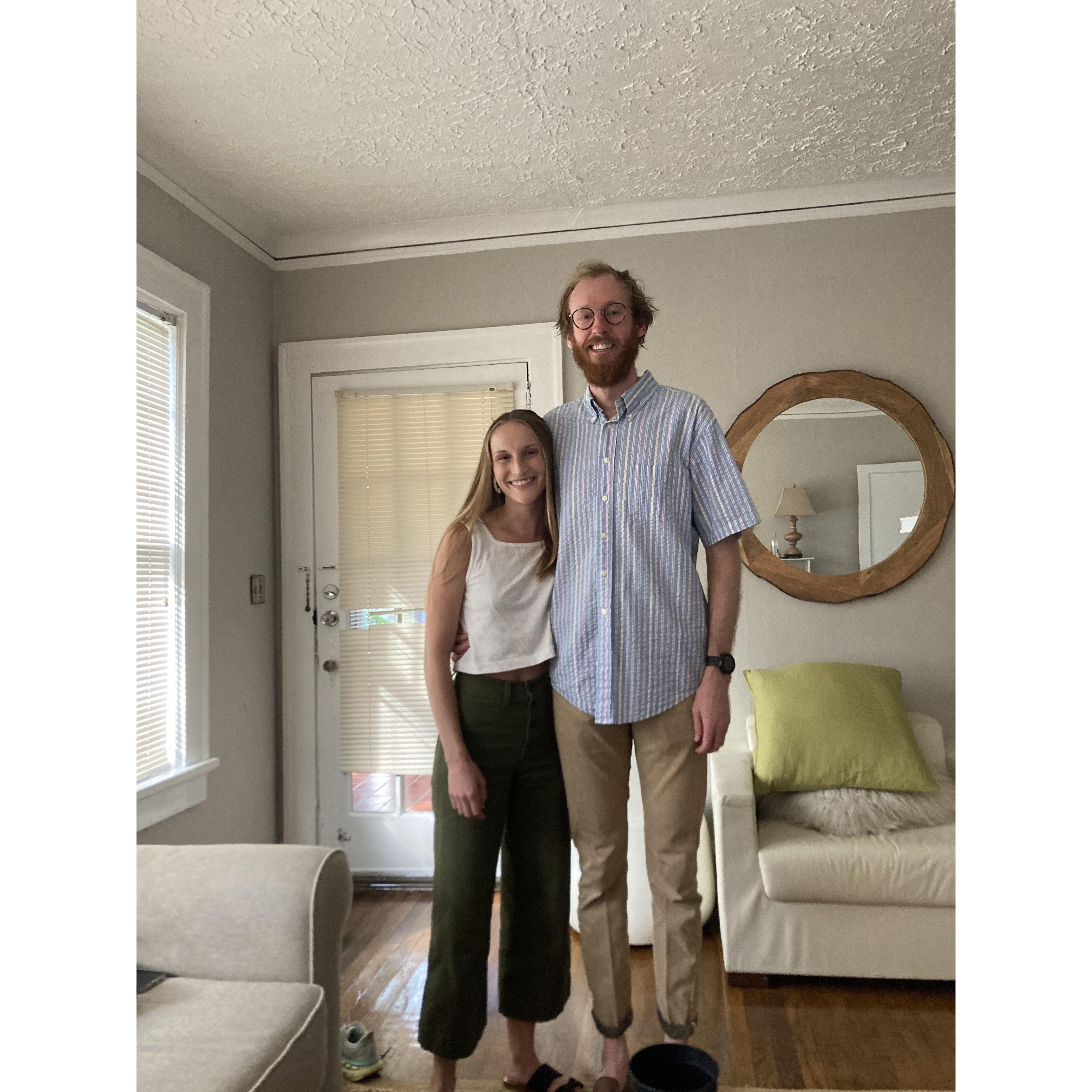 Our first truly "dating" photo - taken before Fig Fest! This was the first night I had spent extended time with JM's friends.