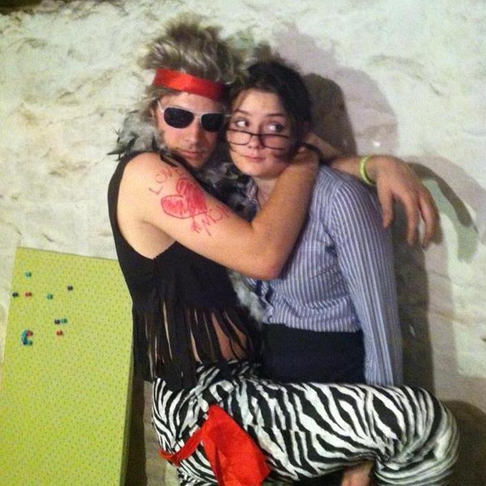 First Halloween, when Sean said he "definitely wasn't going to dress up"