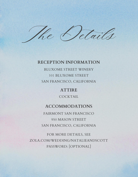 Colt | Baby Blue | Zola Wedding Enclosure Cards
