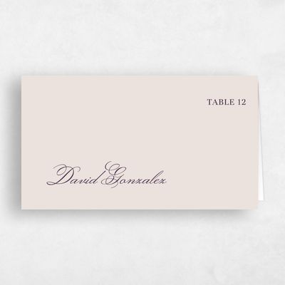Eggplant, Purple Wedding Place Card - Dubuque