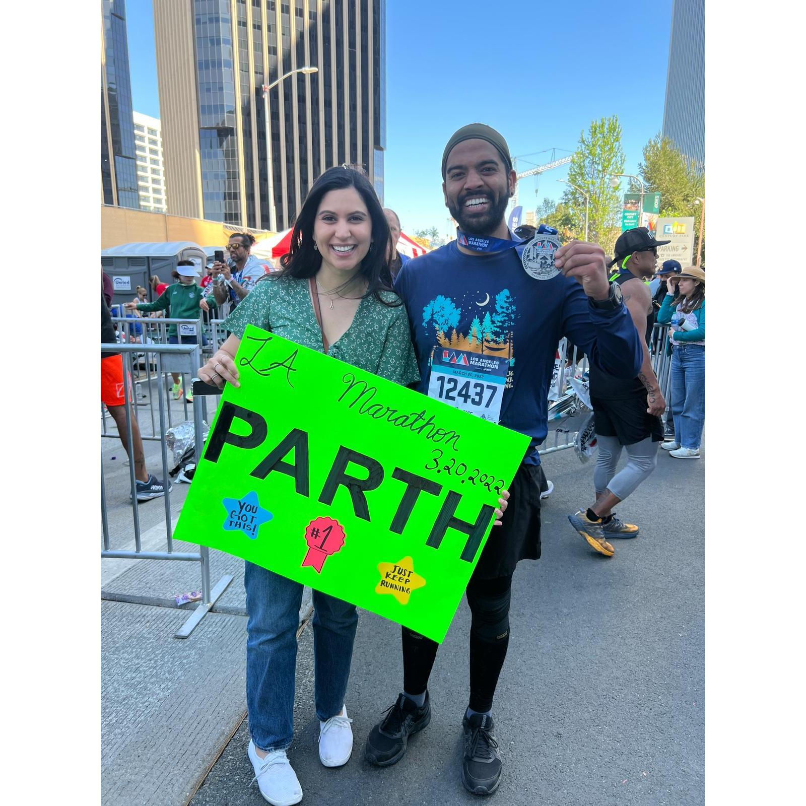 From start to finish, Parth ran his heart out at the LA Marathon—proving that with determination and grit, anything is possible!