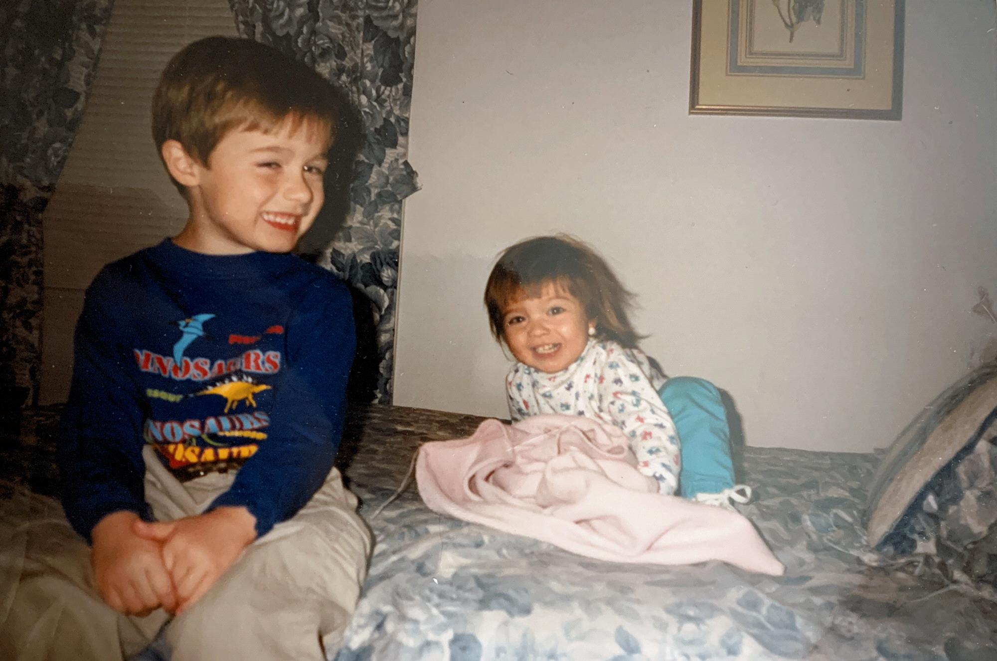 jordan and his sister, brooke - 2001