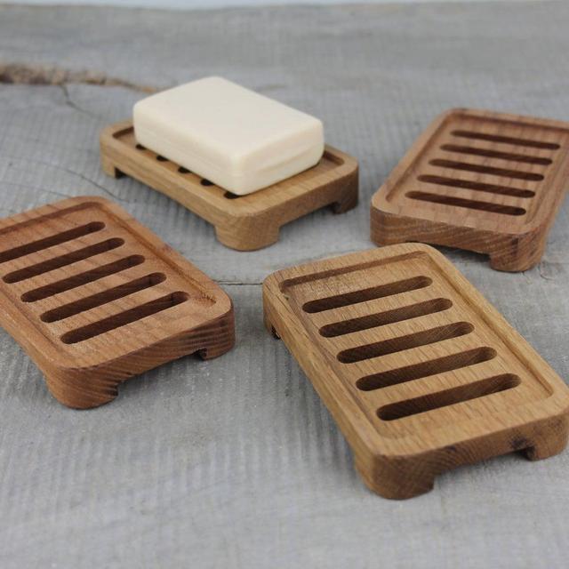 Draining Wooden Soap Dish, Handmade Soap...