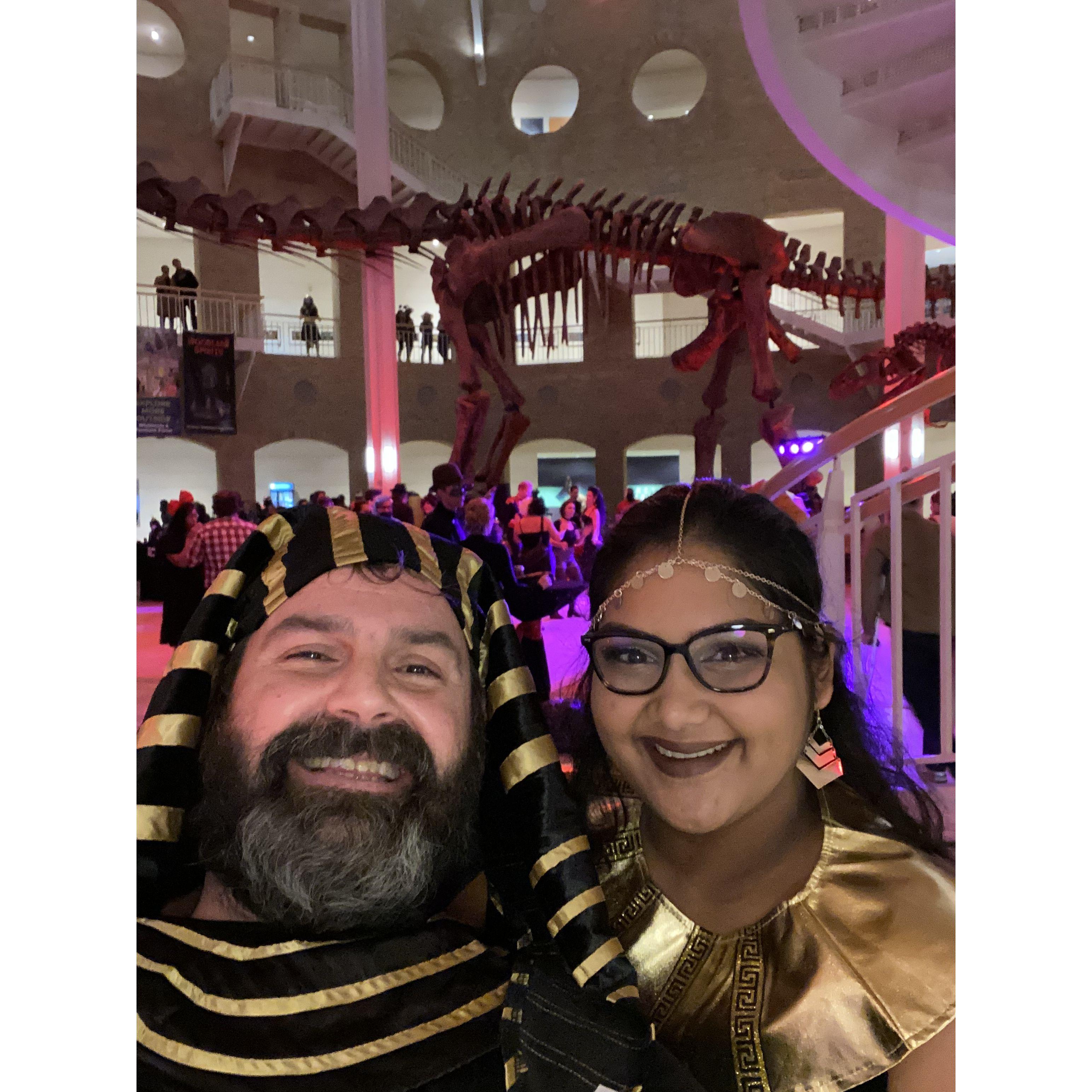 Egyptian King Tut and Cleopatra for Halloween at Fernbank Museum