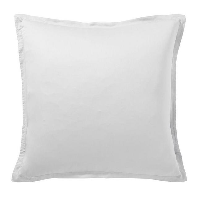 Washed Sateen Sham, Euro, Gray Mist