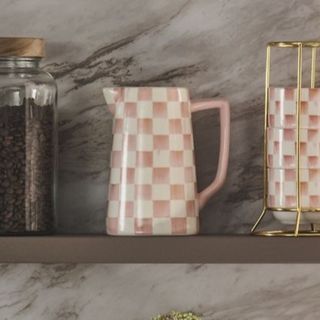 Rosy Check Farmhouse Pitcher