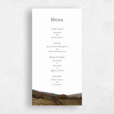 White Wedding Menu - Zaldia