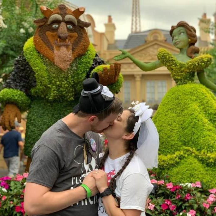 First day as an engaged couple and Em's favorite place