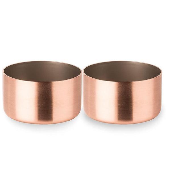 Mauviel M'Passion Copper & Stainless Steel 2-Piece Souffle Mold Set, Made In France