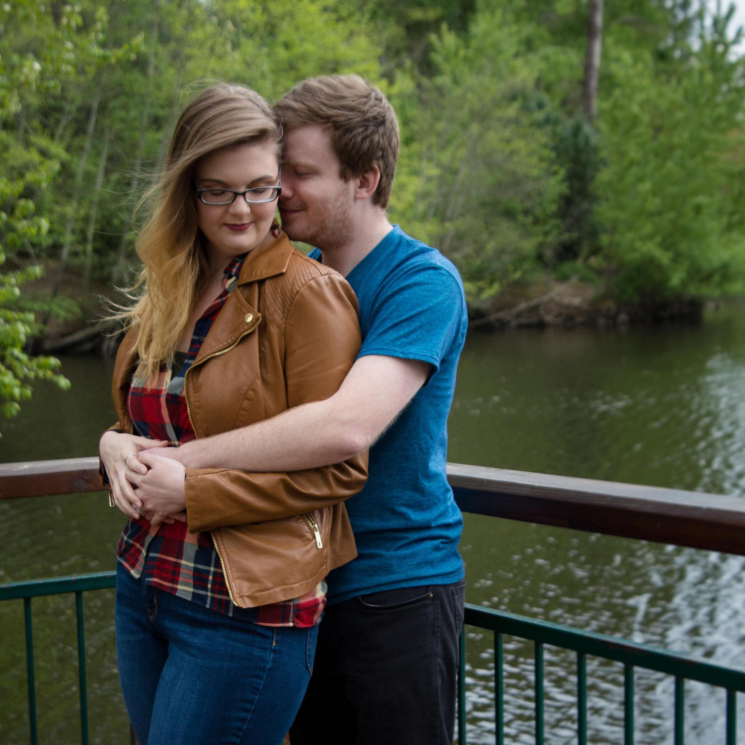 The first place Julia and Greyson went together. They picnicked at a table in the park for lunch.