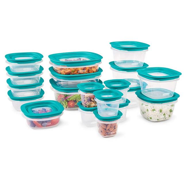 Rubbermaid EasyFindLids with Press & Lock Leak Proof Lids Food Storage Set, Meal Prep Containers, 38 Piece, Clear